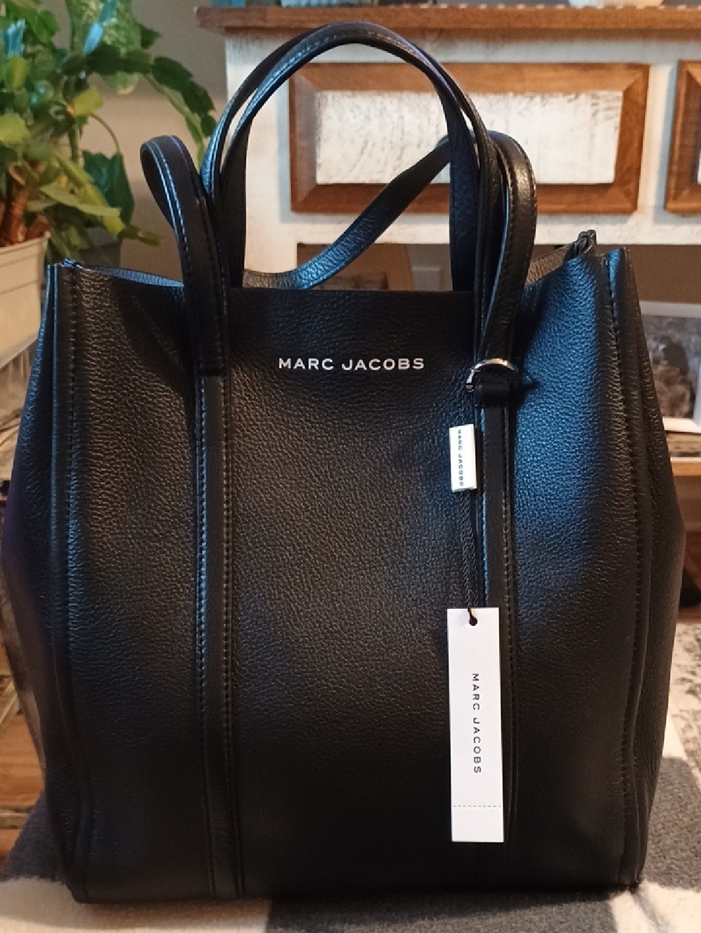 NWT Marc Jacobs Black The Tag Tote Bag